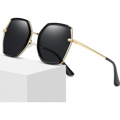 Square Polarized Sunglasses Big Metal Frame Sun Glasses Trend Driving Car Female Eyewear Sunglasses for Women Photochromic UV400