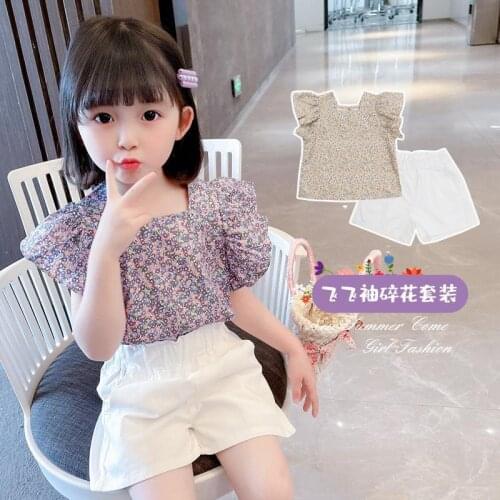 Meisjes Kleding Kids Wear Girls Summer Outfits Children Clothing Blouse Pants 2021 Summer Floral