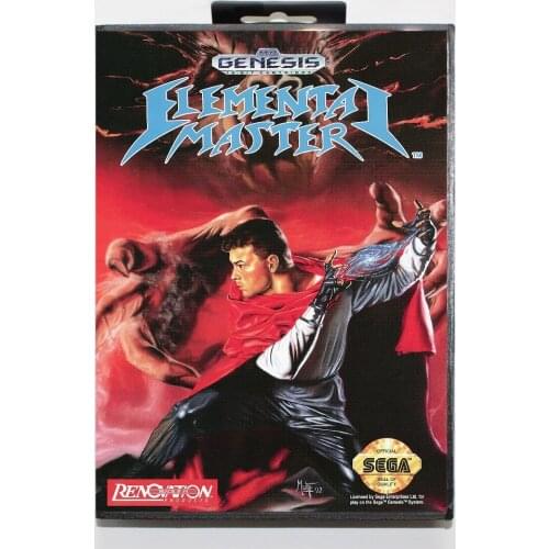 Hottest Elemental Master Game Cartridge 16 bit MD Game Card With Retail Box For Sega Mega Drive For Genesis