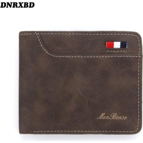 Men Business Leather Billfold Wallet Retro Mens Short Wallet Multi-Card Wallet Luxury Purse Wallet Hombre Billetera Portafoglio