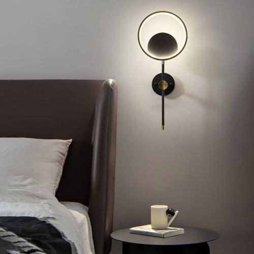 Black gold LED hotel wall lamp villa aisle wall lamp living room flower lamp bedroom lamp staircase lamp direct sales