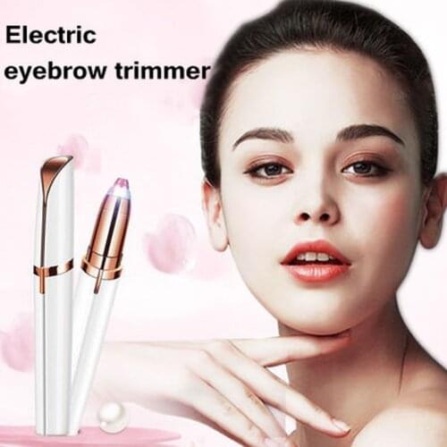 New Style Electric Eyebrow Trimmer Makeup Painless Eye Brow Epilator Shaver Razors Portable Facial Hair Remover For Women