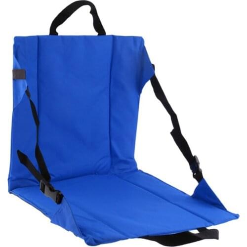 Outdoor Adjustable Folding Camping Mat Portable Cushion Chair With Backrest Self-driving Travel Equipments Soild Color
