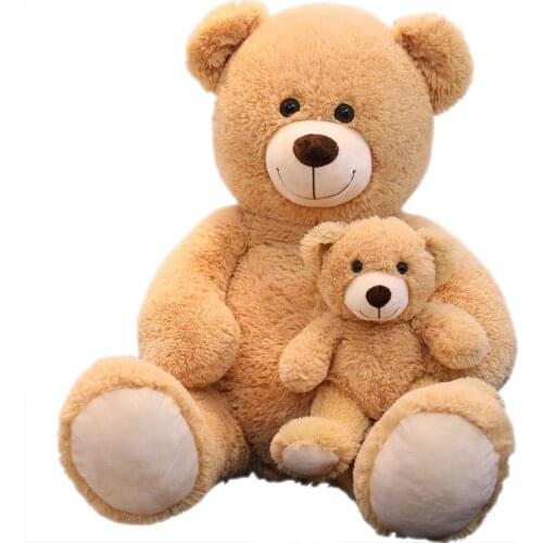 Good Quality Plush Teddy Bear Toys Cute Stuffed Animal Doll Mother And Baby Bear Toy Gift for Kids Friends Girls Christmas Gift