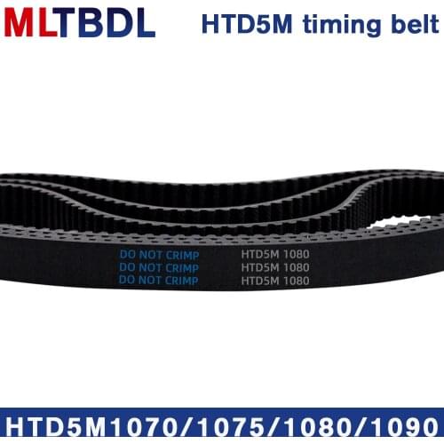 HTD 5M Timing belt C=1070/1075/1080/1090 width 10/15/20/25mm Teeth 214 215 216 218 HTD5M synchronous Belt 960-5M 965-5M 970