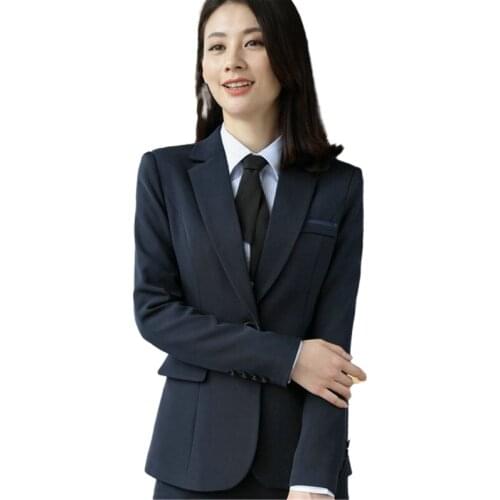 Gray Long Sleeve Pant Suit Jacket Women Business Pants Blazer Set Office Lady Work Formal Jacket Suit Female Plus Size 4XL