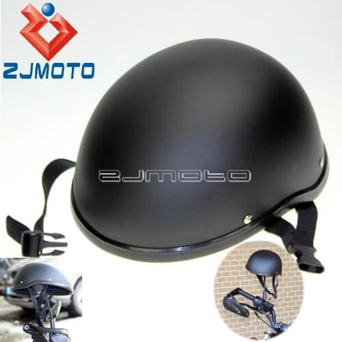 ABS Shell Plastic Mette Black FRP Vintage Professional Motorcycle Half Safety Helmets Old School Open Face Motorbike Helmet