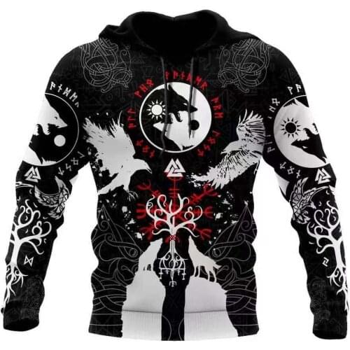 2021 Viking Armor Tattoo 3D All Over Printed Men hoodies Fashion Sportswear off white Hip Hop hoodie Personalized Sweatshirt