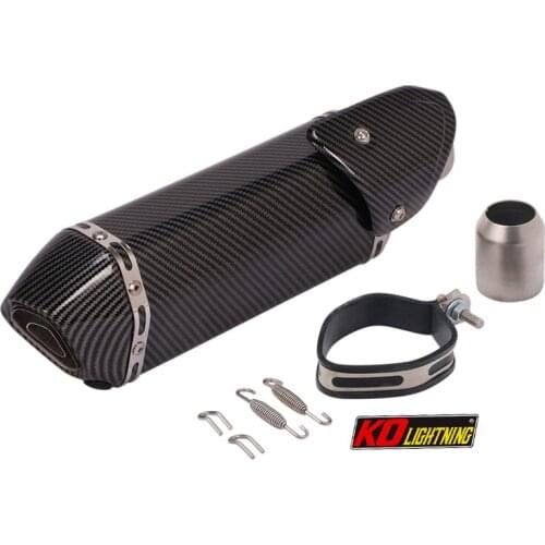 51mm Diameter Exhaust Muffler Tail Pipe With Removable DB Killer Modified 370mm Stainless Steel Silencer System Universal