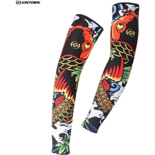 XINTOWN Running Arm Warmers Cycling Arm Warmers Basketball Arm Sleeves For Sun Protection UV Protect Sports Safety Elbow Pads