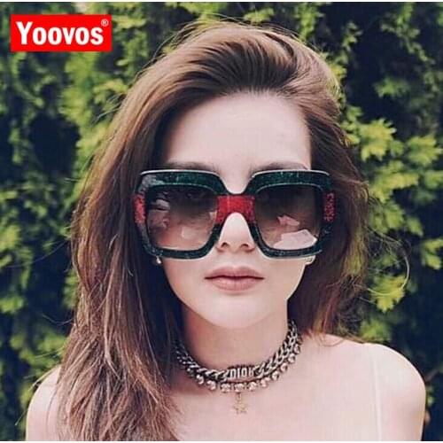 Yoovos 2021 Luxury Sunglasses Square Women Brand Designer Women Sun Glasses Vintage Glasses UV400 Shopping Female Eyewear