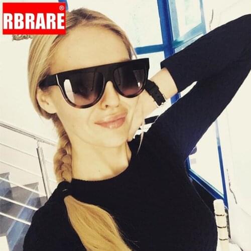 RBRARE 2021 Oversized Round Sunglasses Women Classic Square Gradient Women Sun Glasses For Women Big Frame Eyewear UV400