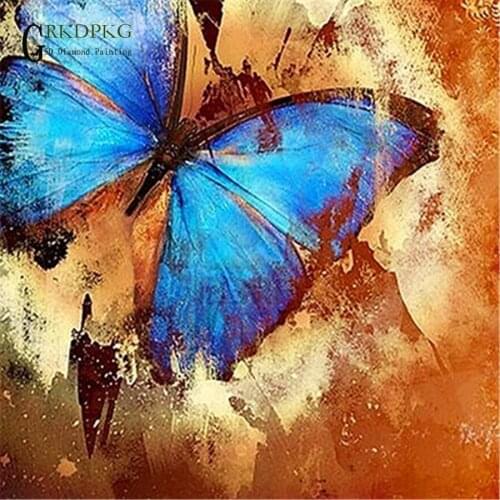 Animal butterfly 5d diy diamond painting full square diamond embroidery Cross stitch pictures of rhinestones Wedding decoration