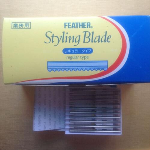 Free ship! 100pcs/box High quality feather bulk professional Hair styling Razor Blade stainless steel