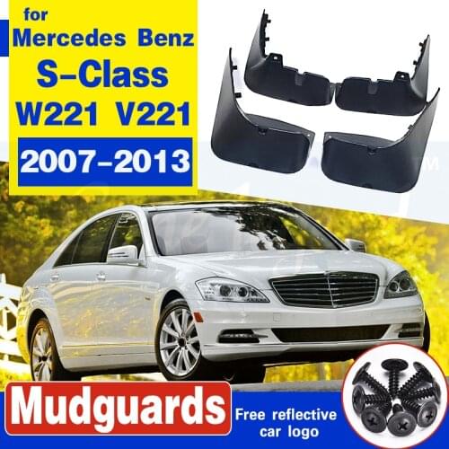 Mud Flaps For Mercedes Benz S Class S-Class 2012 2011 2010 2009 2008 W221 V221 2007 - 2013 Splash Guards Mudguards S300 S350 450