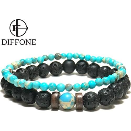 Diffone 2pcs/set Paired Bracelet For Lovers Natural Tiger eye Stone Braslets 4mm Small Beads Braclet For Women Couple Pulsera