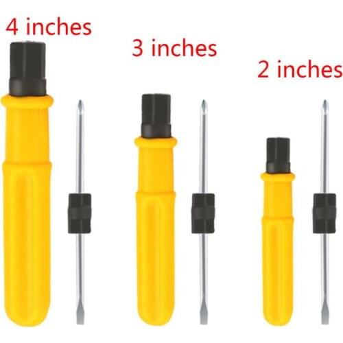 13MA 2 Sides Phillips and Slotted Double Head Screwdrivers Portable Household Outdoor Hand Screws Driver Remover Repair Tools
