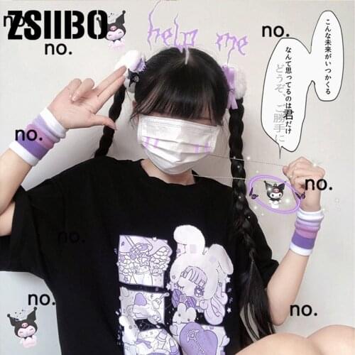 Harajuku Sleeve T Shirt Letter Print Summer Vintage T-shirt Streetwear Oversize accessory Short Punk Gothic HipHop women Tshirt