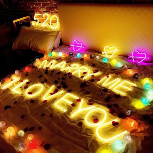 Indoor led Neon Alphabet Night Light 26 Letters Number Sign DIY Wall Hanging Night Lamp for Christmas Wedding Party Dropshipping
