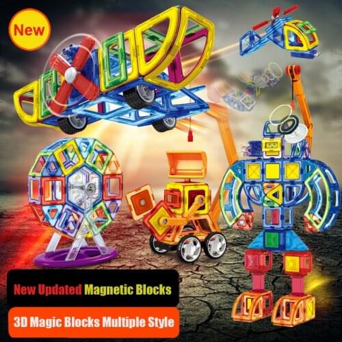 1PCS Big Size Magnetic Blocks DIY building single bricks parts accessory construct Magnet model Educational toys for Kids Gifts