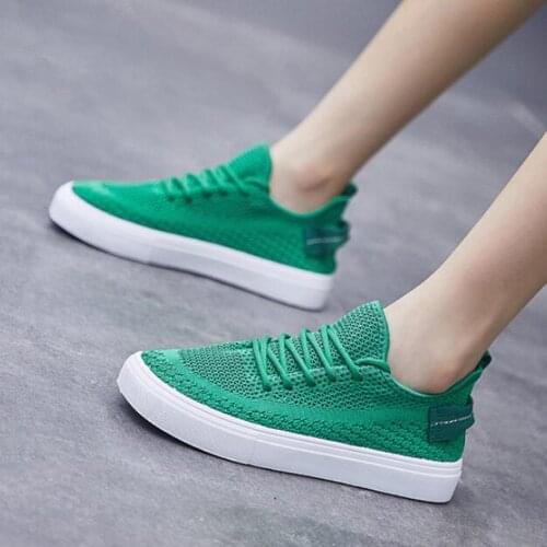 Fashion Solid Color Hollow Mesh Women Shoes Chunky Sneakers Lace-Up Vulcanize Shoes Casual Non-slip Running Shoes Fitness Shoes