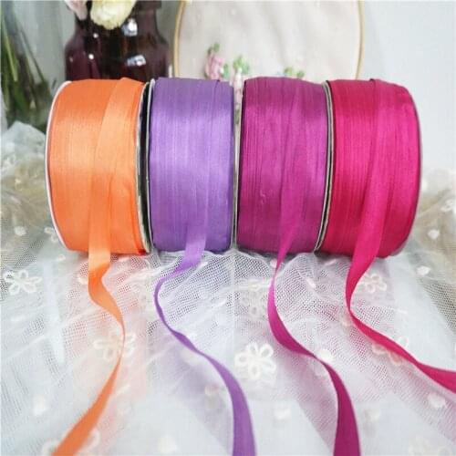 13mm 100% pure silk embroidery ribbon 10mts thin taffeta silk ribbon Anya Ribbon Handcraft