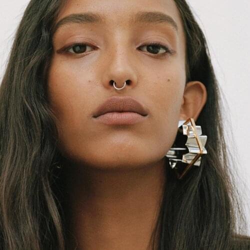 Best Lady Fashion Star Asymmetric Earrings for Women Trendy Combination Metal Maxi Irregular Drop Earrings Jewelry Show Gift Hot