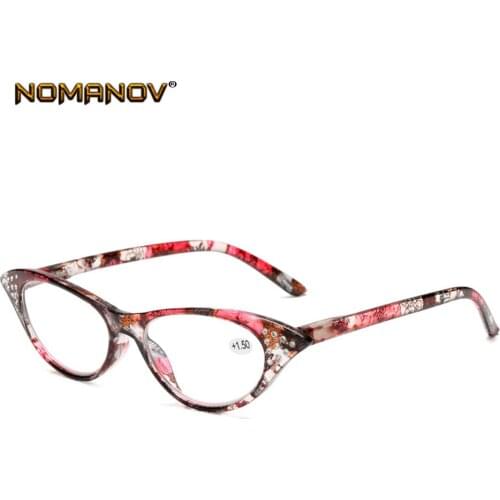 2 Pairs Tr90 Cats Eye Floral Design Fashion Lady Anti-fatigue Men Women Reading Glasses +0.75 +1.25 +1.5 +2.00 +1.75 TO +4
