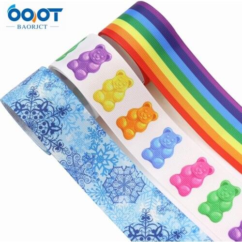 Cartoons Series Thermal Transfer Printed Grosgrain Ribbons,38MM 10Yards M-21819-1266 Bow Cap DIY Party Gift Packaging Materials