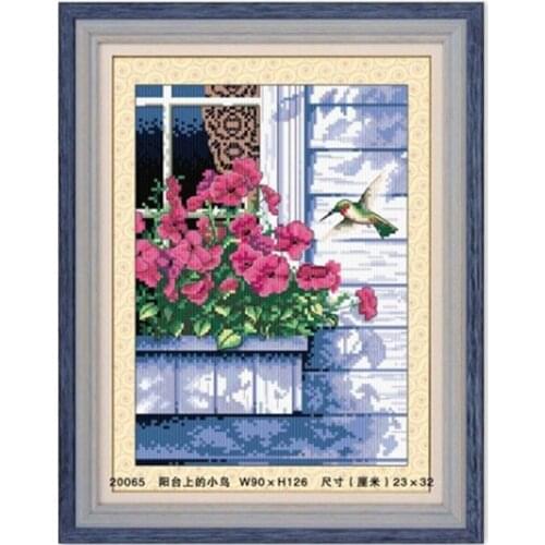 Needle DIY resin square diamond cross stitch Diamond painting kit full embroidery Bird on balcony Kits DIY factory direct sale