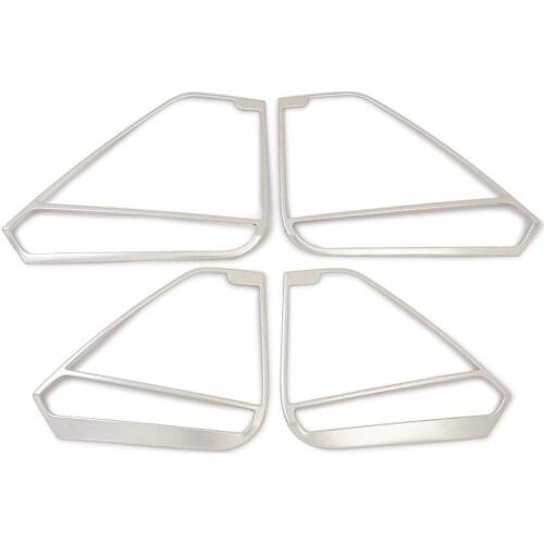 BBQ@FUKA Stainless Door Speaker Cover Front Rear 4pcs For Volkswagen Tiguan 2018 2019 MK2
