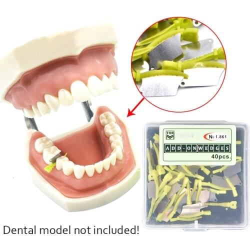 Plastic Dental Wedge Knife prime teeth interproximal plastic wedge knife with dental matrix Dental Matrices for 1box/40pcs