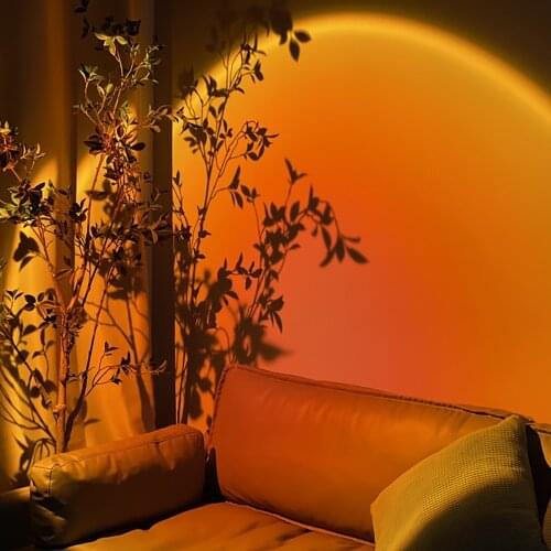 Sunset Projection Night Lights Live Broadcast Background Like Galaxy Projector Atmosphere Rainbow Lamp Decoration For Bedroom