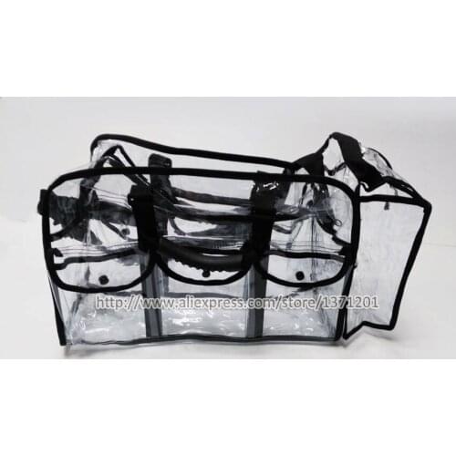 Large size professional clear PVC transparent cosmetics bag make-artist PVC tote bag
