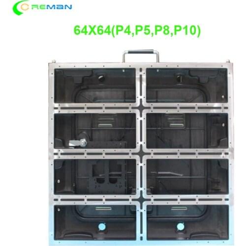 Empty led cabinet 640x640mm P4 P5 P8 P10 rental led display tiles, 64x64 aluminium die casting led display cabinet
