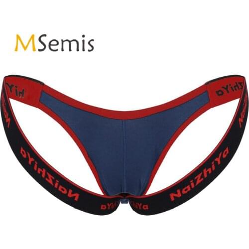 Sexy Gay Underwear Mens Lingerie Elastic Wide Waistband Jockstrap Thongs And G Strings Briefs Bulge Pouch Athletic Underpants