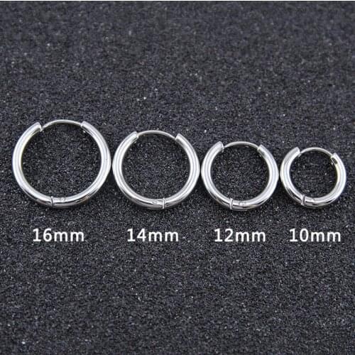 Fashion Stainless Steel Earrings For Women Mini Small Hoop Earrings Ear Bone Buckle Round Circle Earrings 10mm-20mm aretes Gift