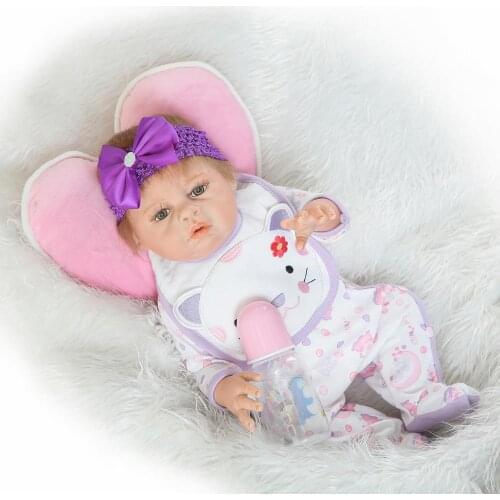 Realista bebe reborn Girls full silicone vinyl babies dolls 50cm reborn baby dolls toys for kids gift