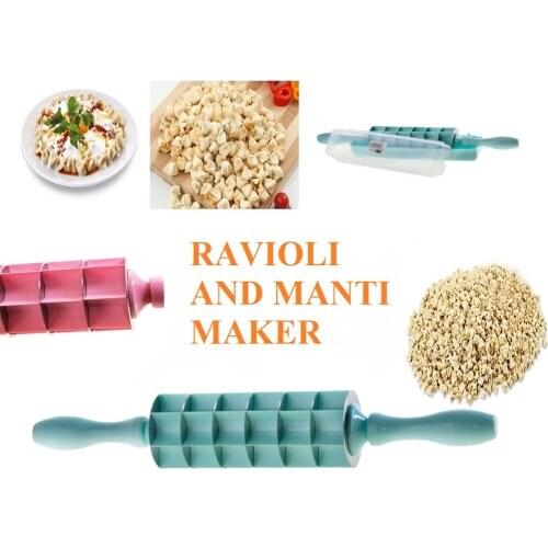 Rolling Pin Kitchen Accessories Gadgets Utensils 3 in1 Mould Dough Cutter Press Ravioli Pasta Pizza Manti Wraper Dumpling Roller
