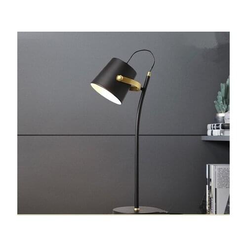Modern Iron Table Lamp Study Office Hotel Led Black Bracket Adjustable Bedside Desk Lamp Adjus industrial lamp