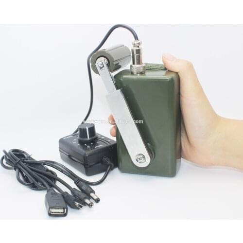 High Quality Military 30W/3-28V Hand Crank Dynamo Generator Emergency Phone Battery Charger