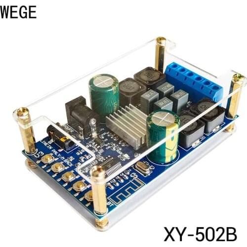 WEGE XY-502B Wireless BT Digital Power Audio Amplifier Board 50W*2 Speaker Stereo AMP Dual Channel Without POP Sound