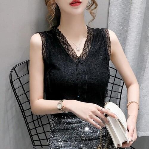 Women Tops Lace Shirt Blusas Femininas Blouses Shirts New Fashion Sleeveless Women Blouse Plus Size Women Clothing Streetwear
