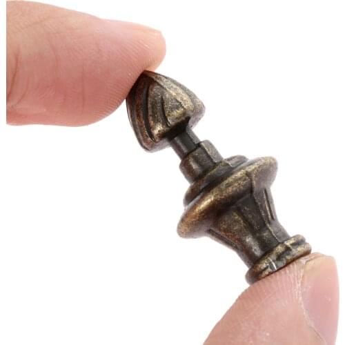 2PCS Antique Bronze Furniture Handles Door Cabinet Knob Drawer Wardrobe Pull Handle Vintage Jewelry Wood Box Handle 31*15mm