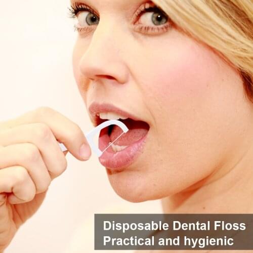4 Boxes/Pack 200Pcs Disposable Dentals Floss Cleaning Tooth Stick Brush Flosser for Teeth Cleaning Toothpick Flosser