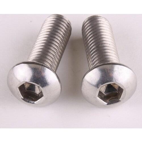 40PCS 304 Stainless Steel Hex Head Screws Semicircle Head Mushroom Pan Head M4 * 8 DIN7380
