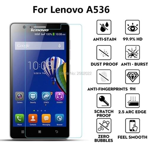 5 pcs Protective glass For Lenovo A536 Z90 P70 Tempered Glass for lenovo A 328 Screen Protector 0.26mm 9h Film Guard