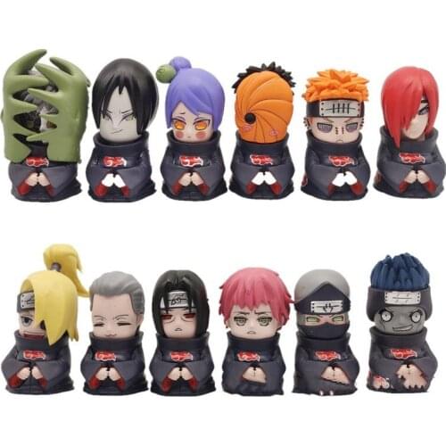 6-piece Naruto Dolls Kawaii Dolls Anime Dolls Anime Children’s Gifts Naruto Sasuke Figure Blind Box Capsule Toys
