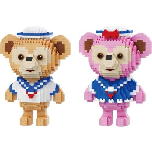 801pcs+ Duffyed Diamond Blocks Micro 3D Model ShellieMay Bear Cartoon Mini Building Bricks Figures For Children Toys