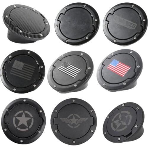 Car Stickers for Jeep Wrangler JK 2007-2017 Fuel Filler Door Cover Gas Tank Cap Decorative Trim Exterior Accessories